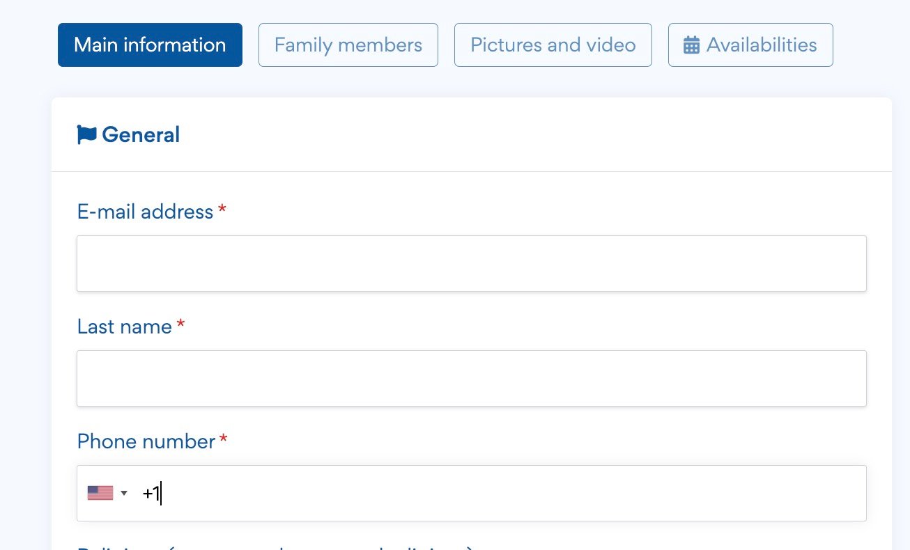 description of the host family profile 